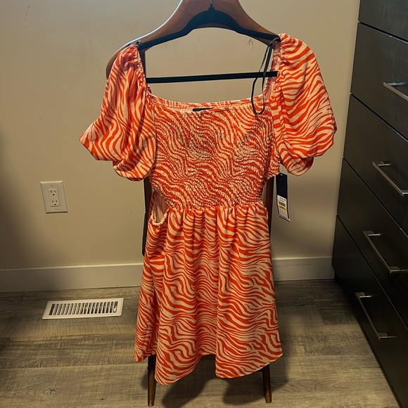 Rachel Roy orange zebra print dress - Picture 1 of 3